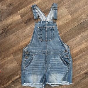 American Eagle Outfitters Blue Jean Shorts Overalls
